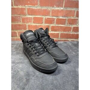 adidas Men's Hoops 3.0 Mid Top Athletic Shoes Sneakers Black/Black Mens 10.5